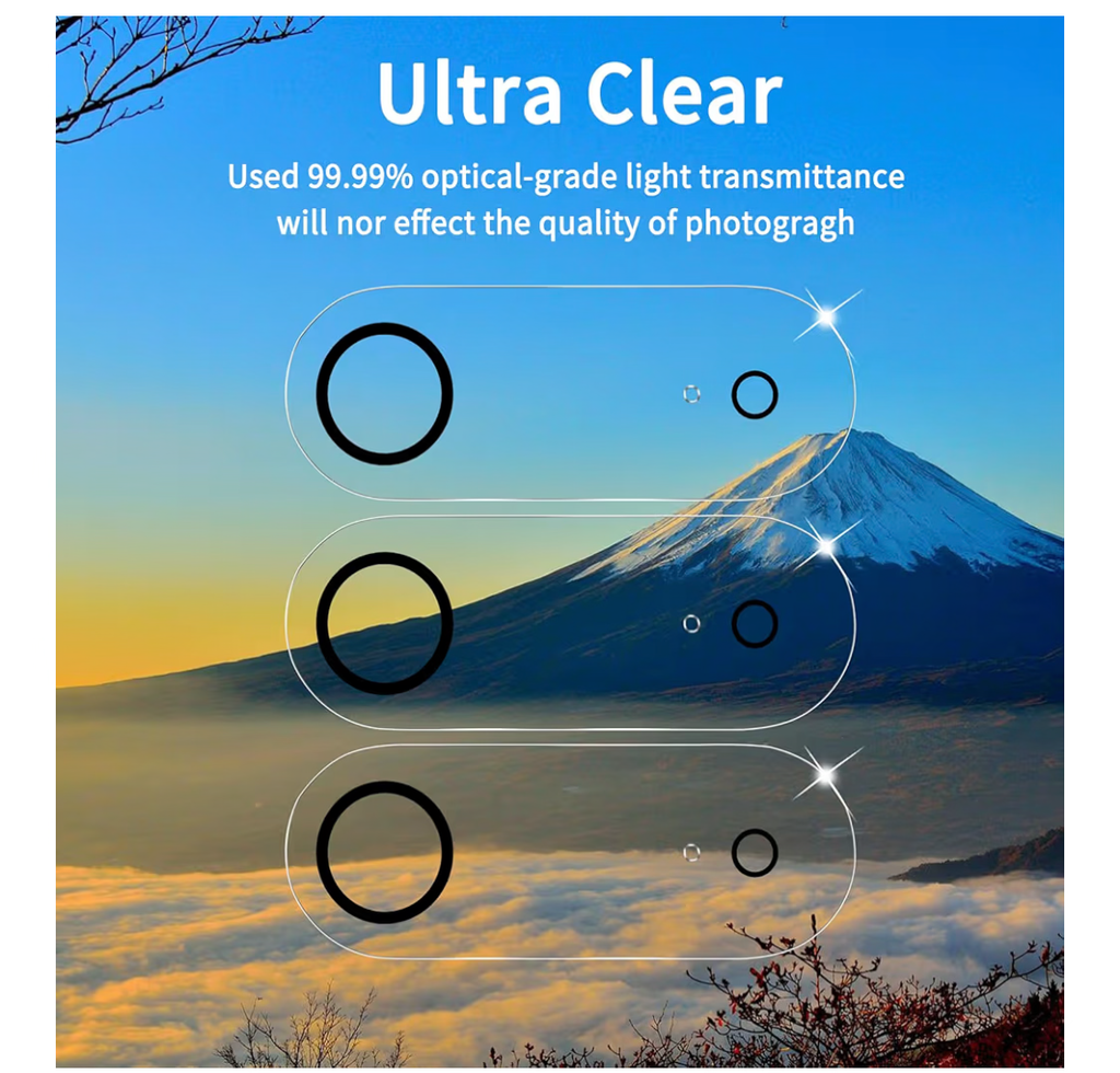 3-Pack Camera Lens Protector for iPhone Air – 9H Tempered Glass