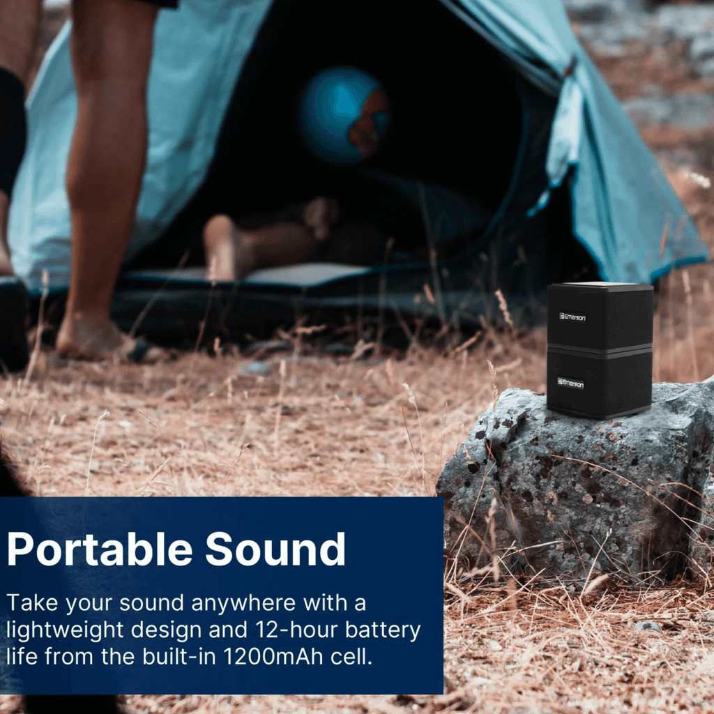 Emerson 1-Pair Instant Connect Sound Blox Wireless Magnetic Stackable Speakers
