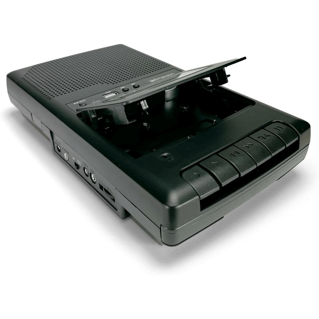 Emerson Portable Cassette Player and Recorder w Digital Conversion and Mic Input
