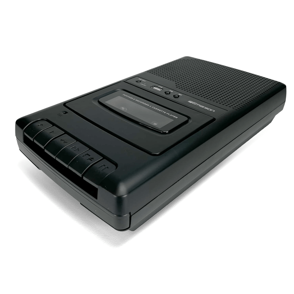 Emerson Portable Cassette Player and Recorder w Digital Conversion and Mic Input