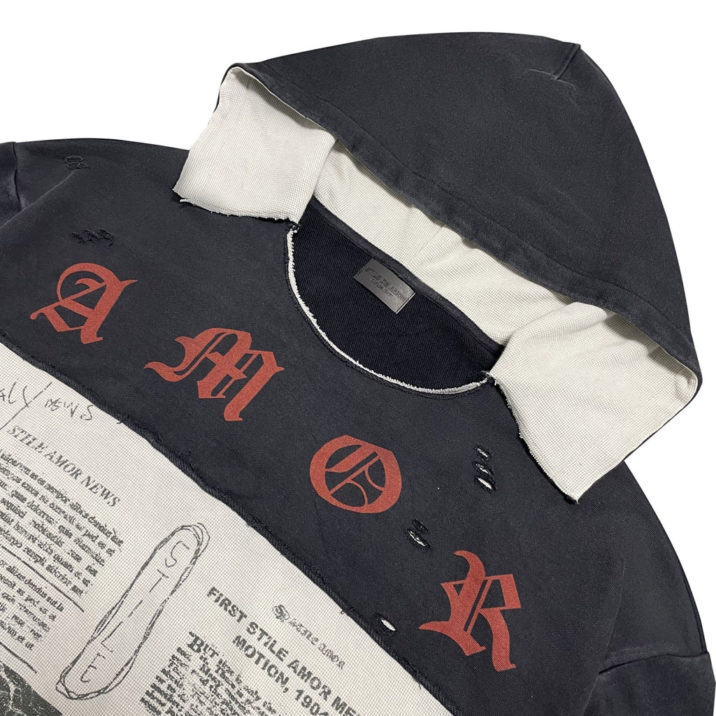 BLACK PATCH HOODIE