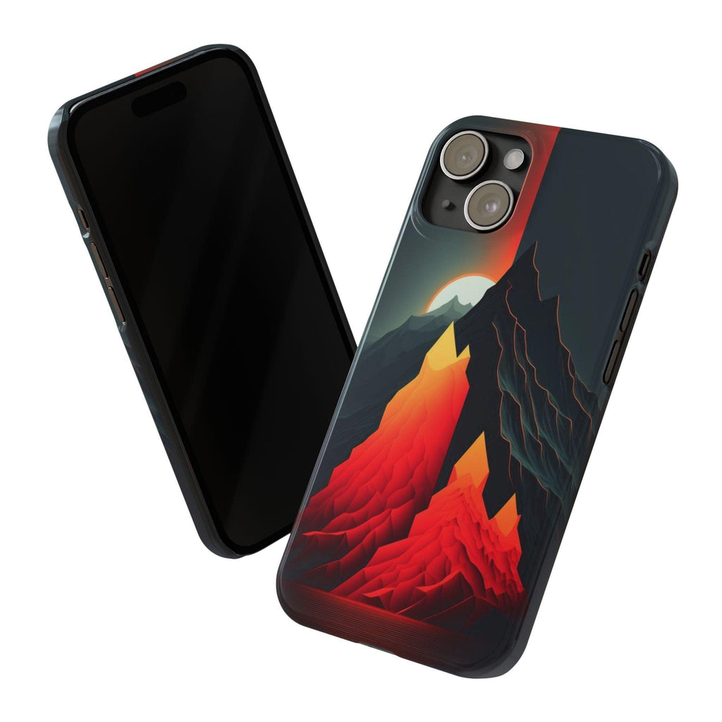 Daydreams & Nightscapes: A Phone Cover Showcasing the Ethereal Beauty of Mountains at Day and Night