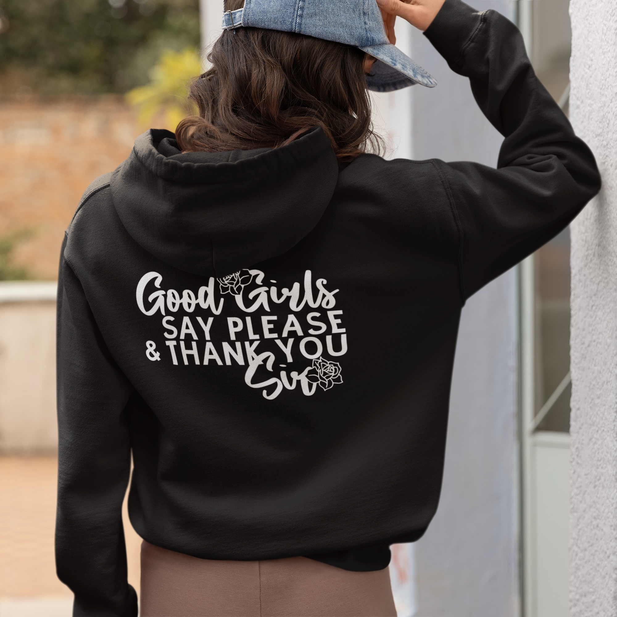 Good Girls Say Please & Thank You Sir Unisex Heavy Blend Full Zip Hoodie Sweatshirt