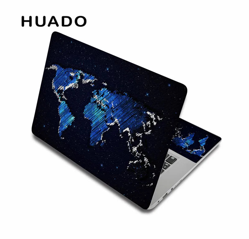 World Map Laptop Sticker 17" Vinyl Notebook Skin 15.6" 15" Decal 12"14" Computer Sticker Cover for Macbook/Asus/HP/Lenovo