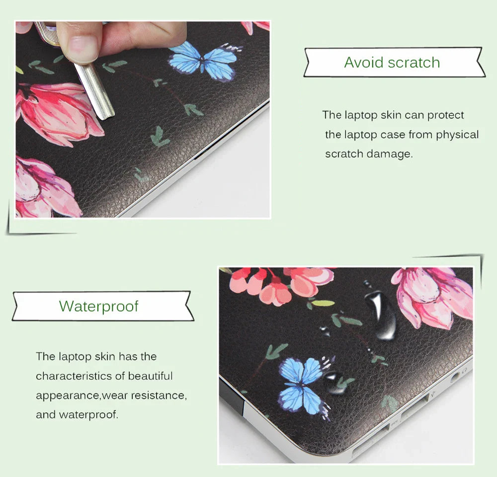 Laptop Sticker 15.6 skin DIY Marble 15.6 Notebook Cover Decal Skins14 15.6 17 inch for MacBook Air Pro 13/HP/DELl/Lenovo