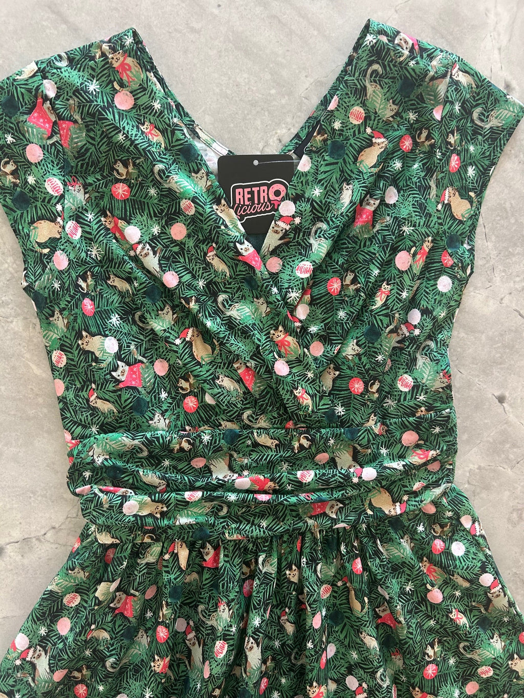 Holiday Cats Greta Dress - 3X only, 1 left!