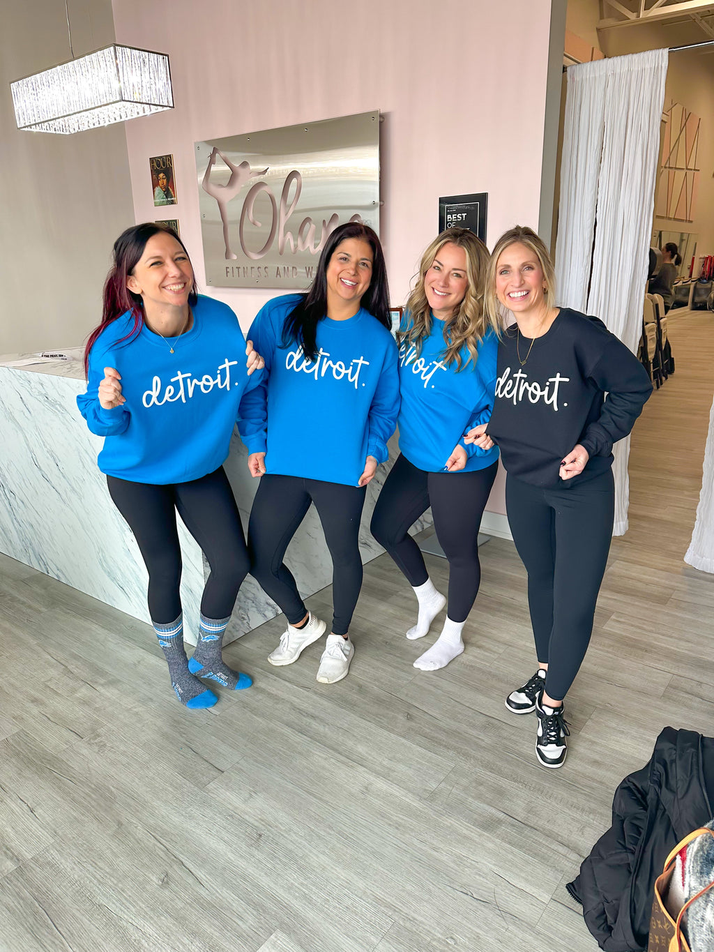 Detroit Script Puff Print - Sparkle Blue Puff