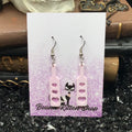 Heart Paddle Tulip Pink Acrylic Earrings