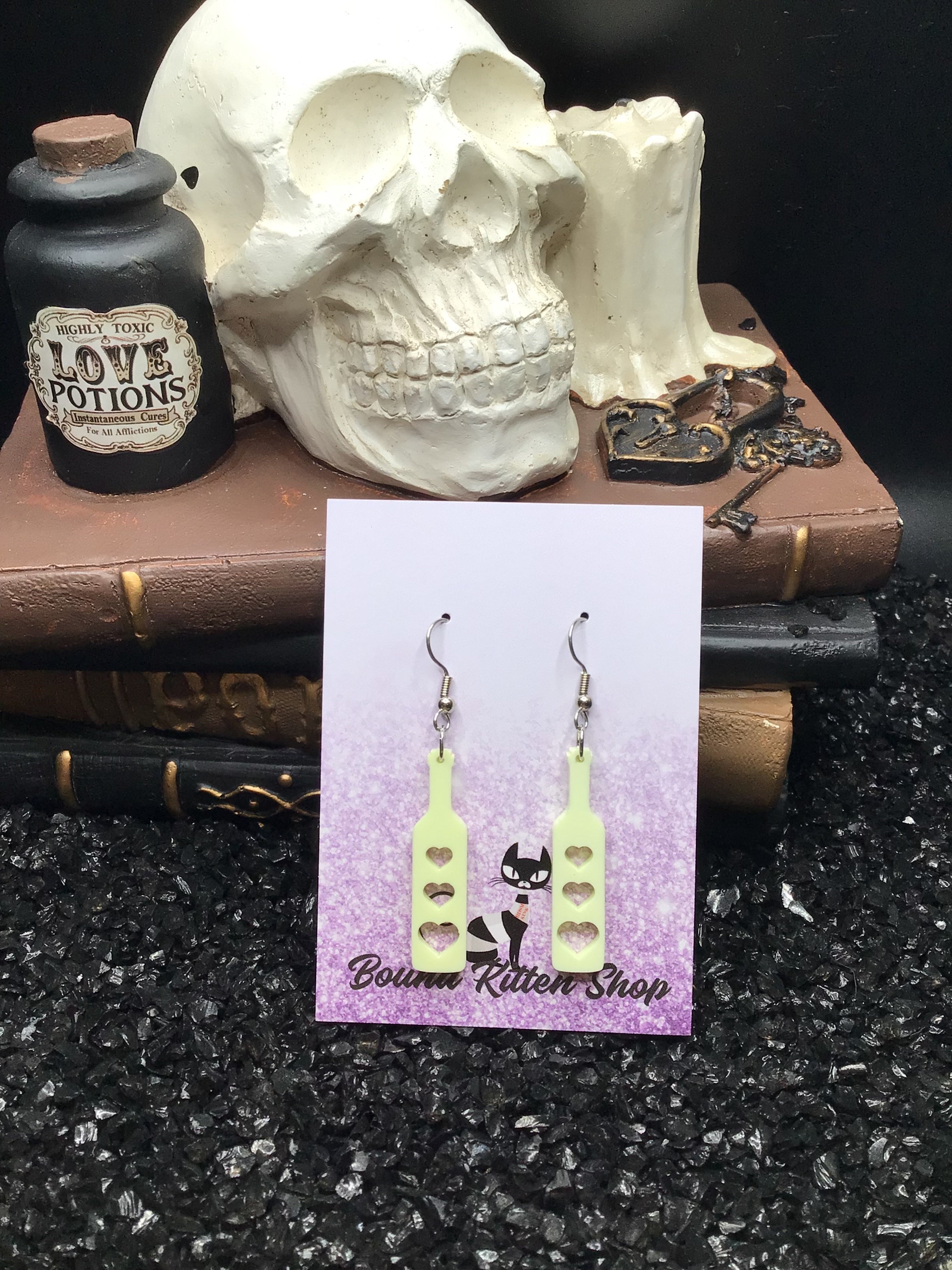 Heart Paddle Butter Cup Yellow Acrylic Earrings
