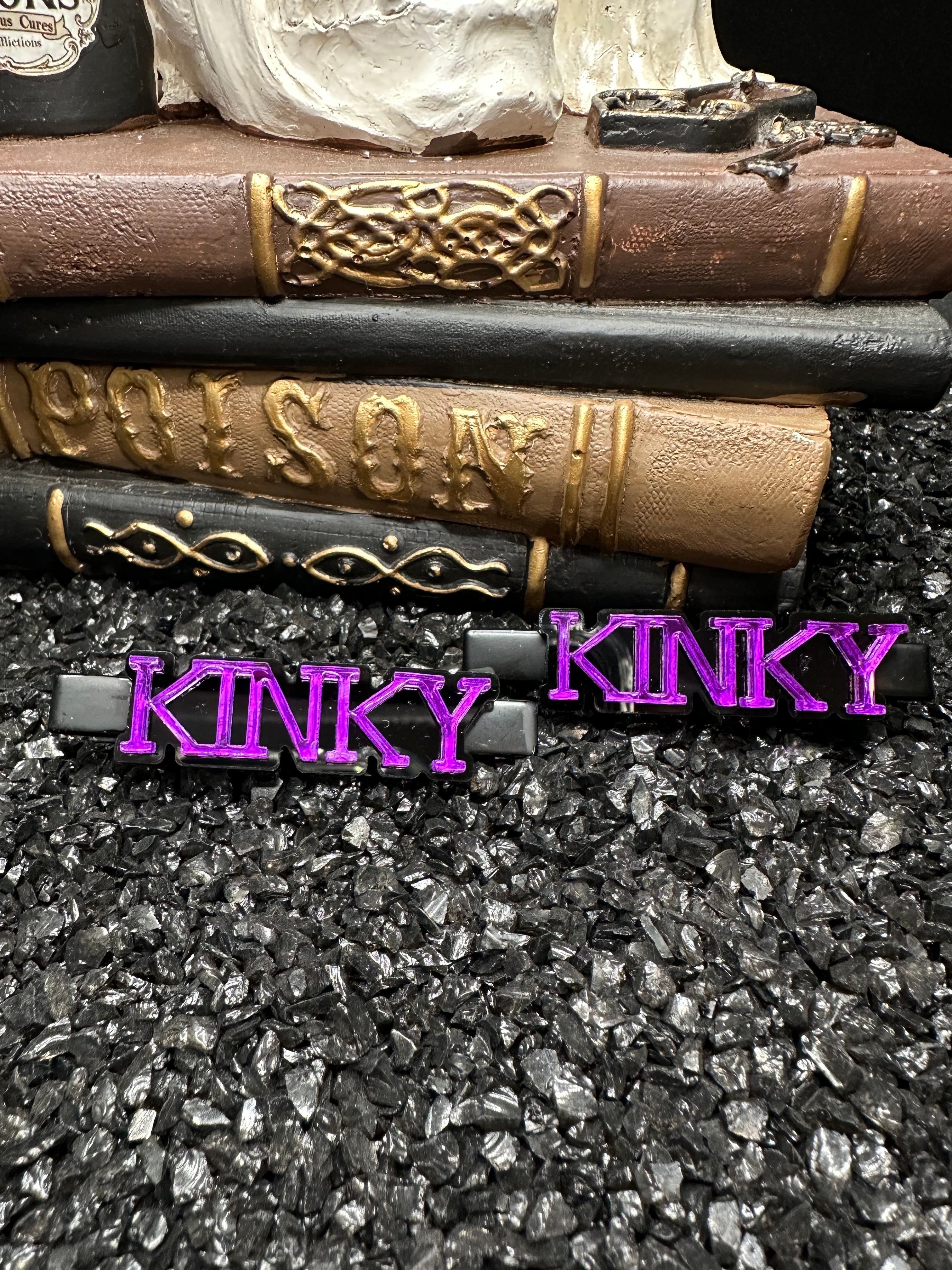 Kinky Purple Mirrored Acrylic Hair Clips