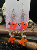 FUCK Hot Pink Acrylic Earrings