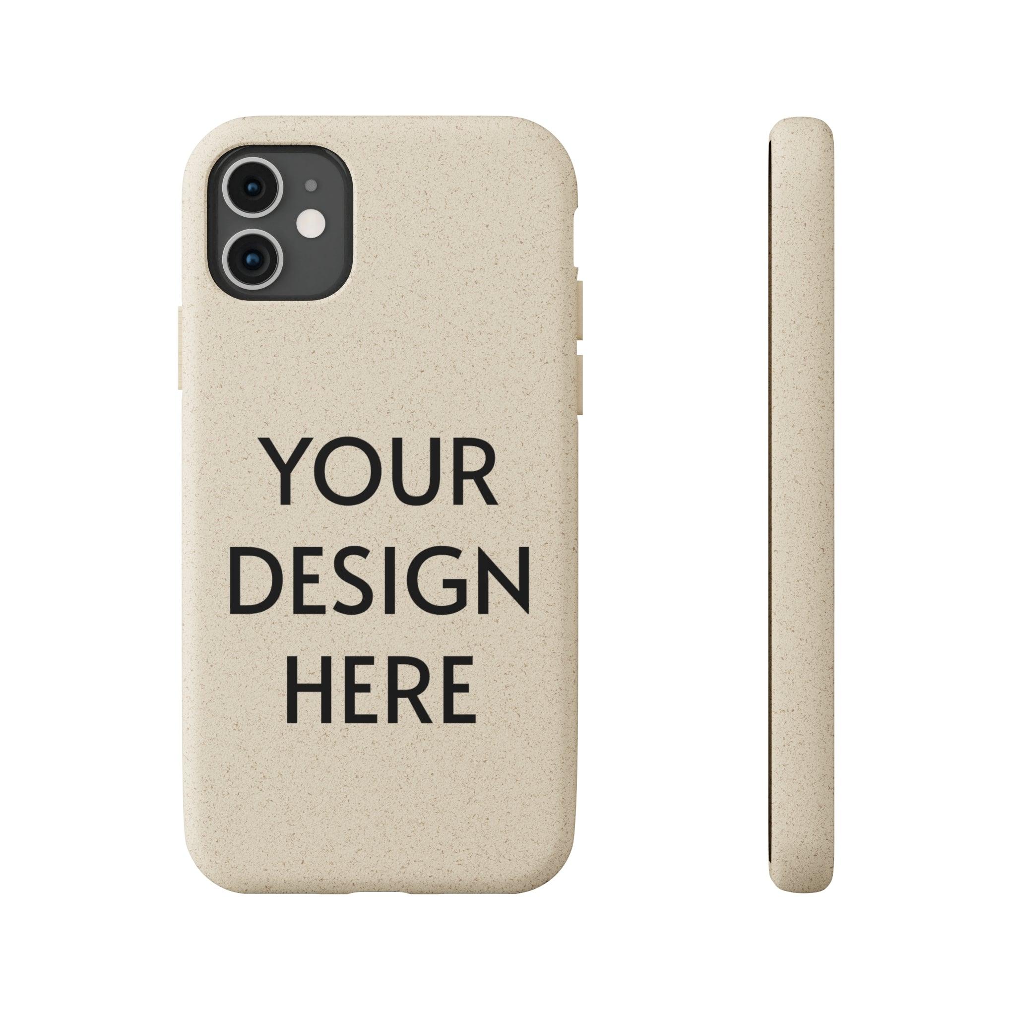 Custom Biodegradable Case for iPhone – PLA & PBAT Polymers, Bamboo Fiber, Matte Finish, Wireless Charging Compatible