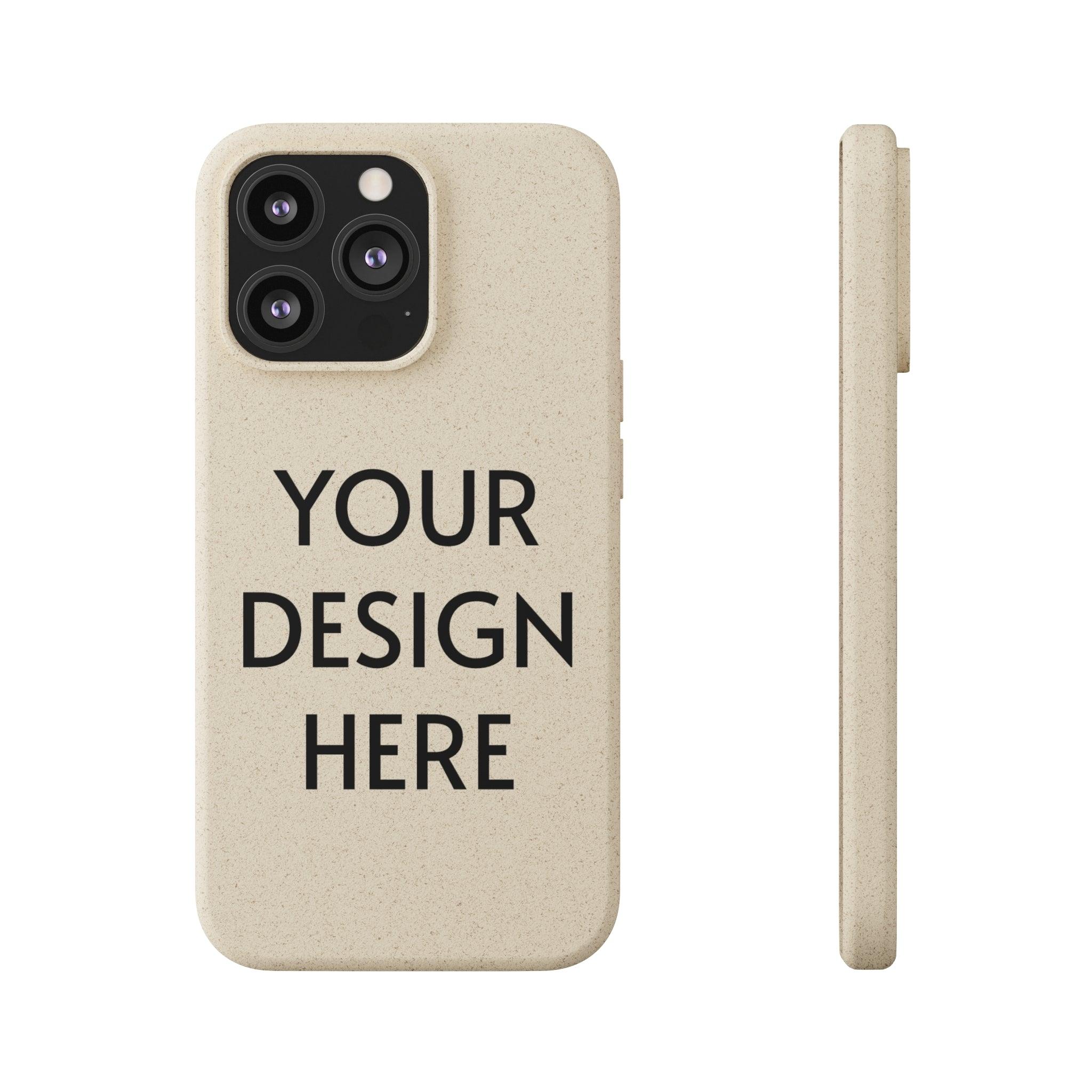 Custom Biodegradable Case for iPhone – PLA & PBAT Polymers, Bamboo Fiber, Matte Finish, Wireless Charging Compatible