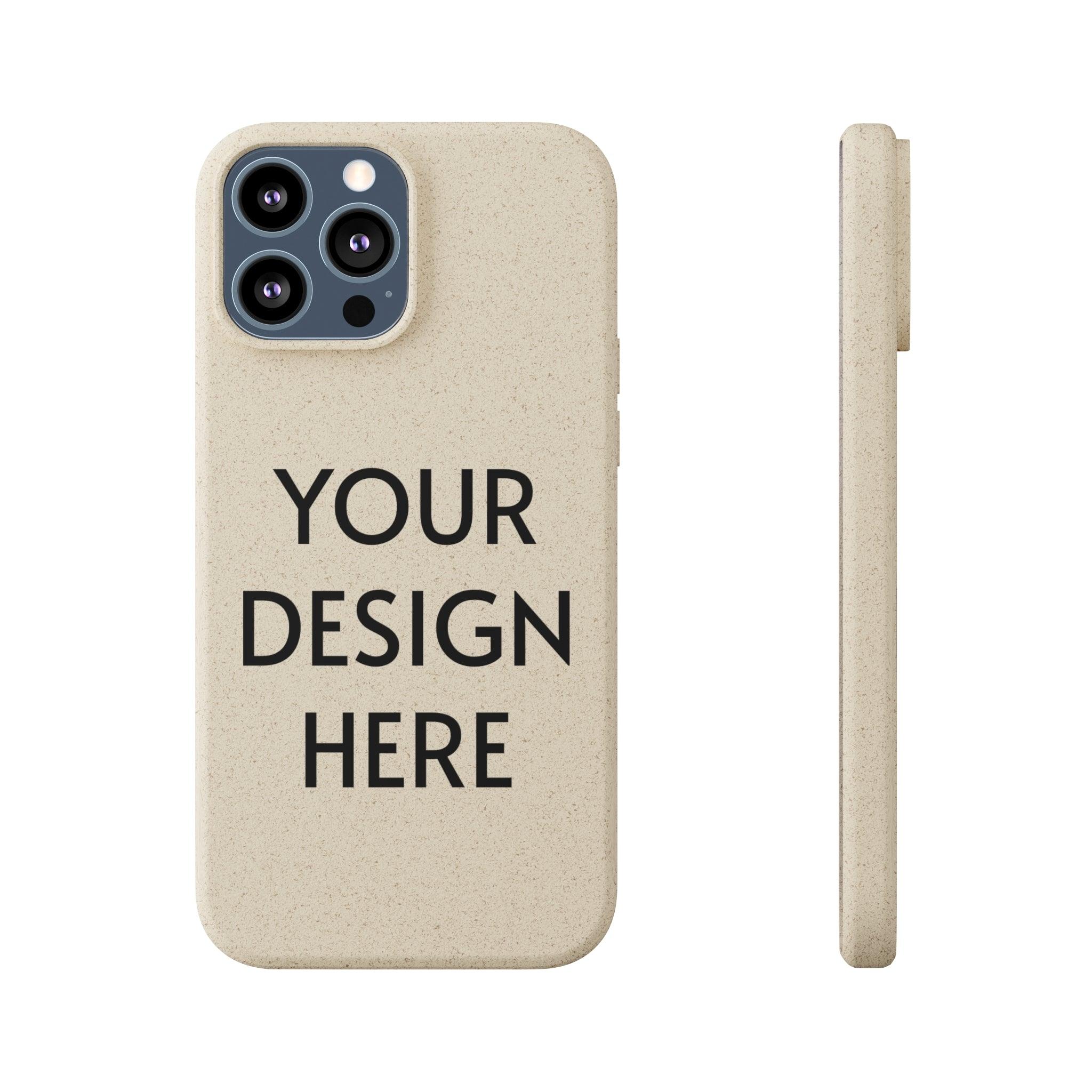 Custom Biodegradable Case for iPhone – PLA & PBAT Polymers, Bamboo Fiber, Matte Finish, Wireless Charging Compatible