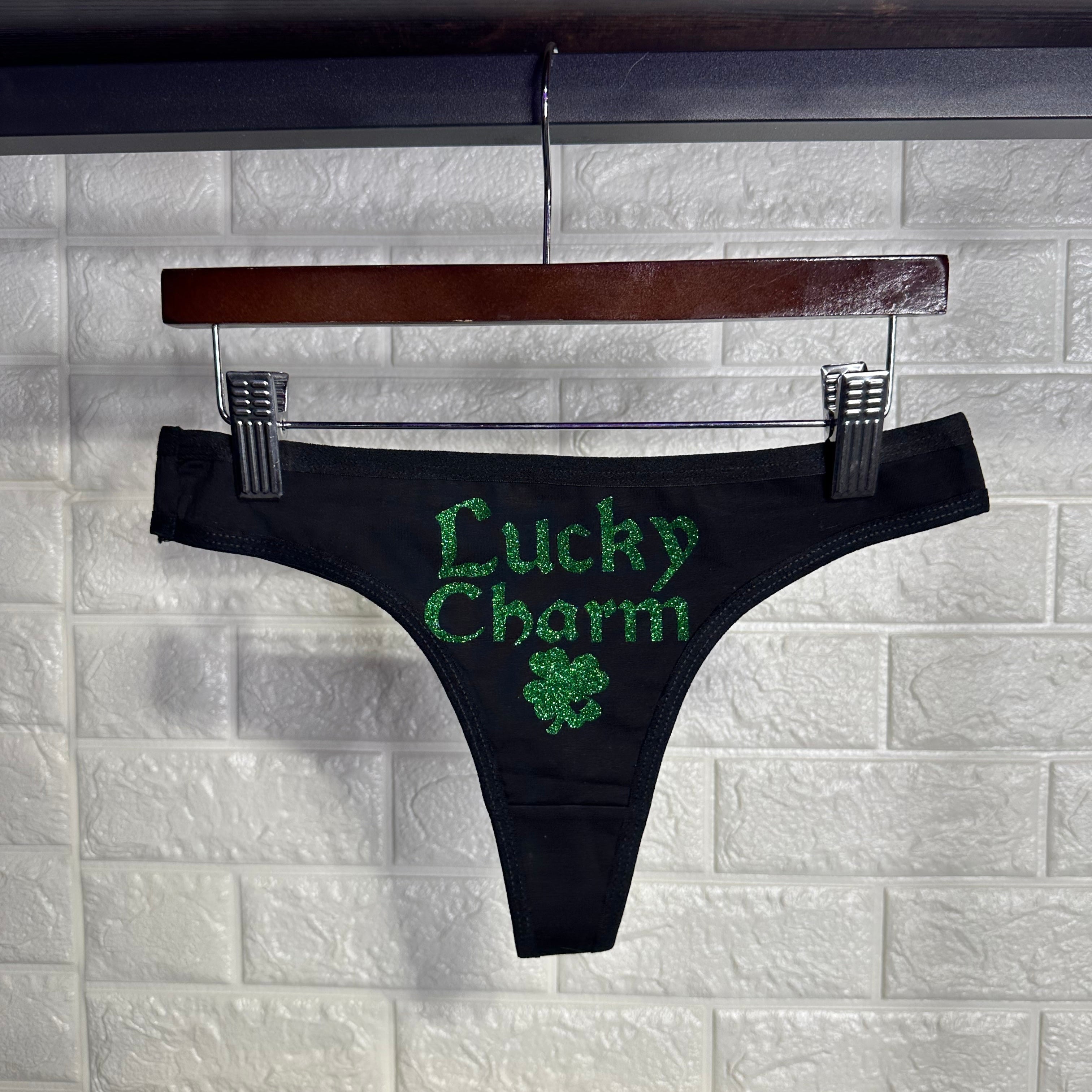 Lucky Charm Cotton Thong Panties