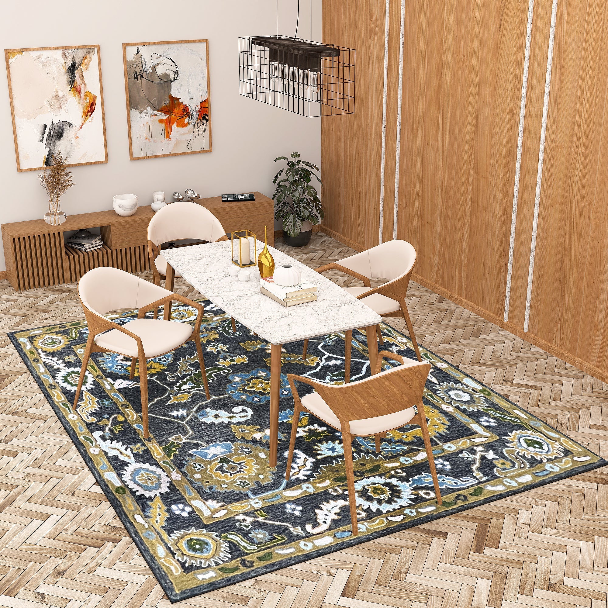 Premium Hand-Tufted Rug Made of 100% Wool  - Old Country - 8x10 Feet