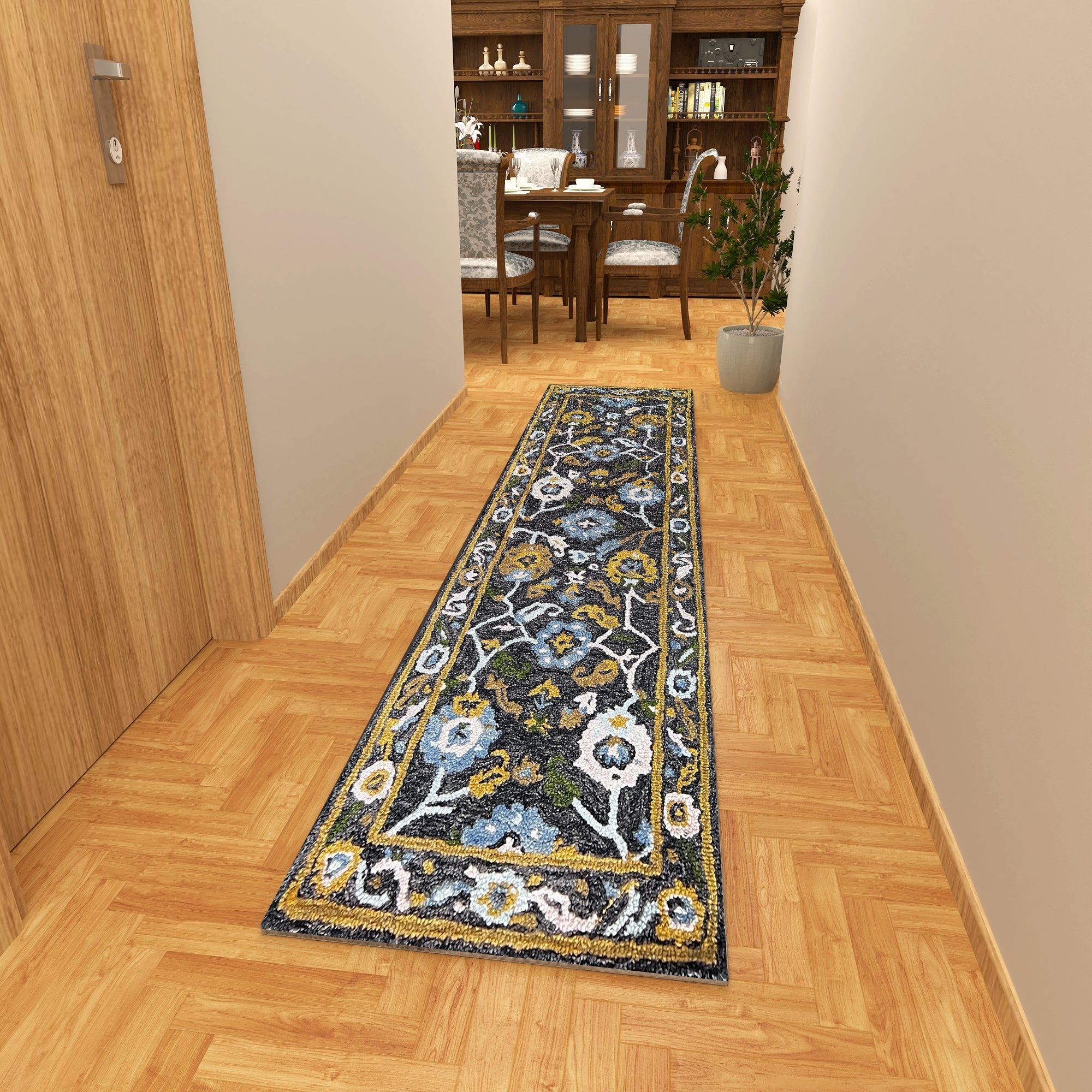 Premium Hand-Tufted Rug Made of 100% Wool  - Old Country - 2x6 Feet