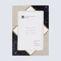 Picture Frame Menton Grey Pattern Collection Brass & Resin Inlay Grey – 3 Sizes (Pack of 2)