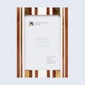 Picture Frame Artisan Midas Collection Resin Inlay, Brass & Wood Brown & White – 4x6, 5x7 & 8x10"