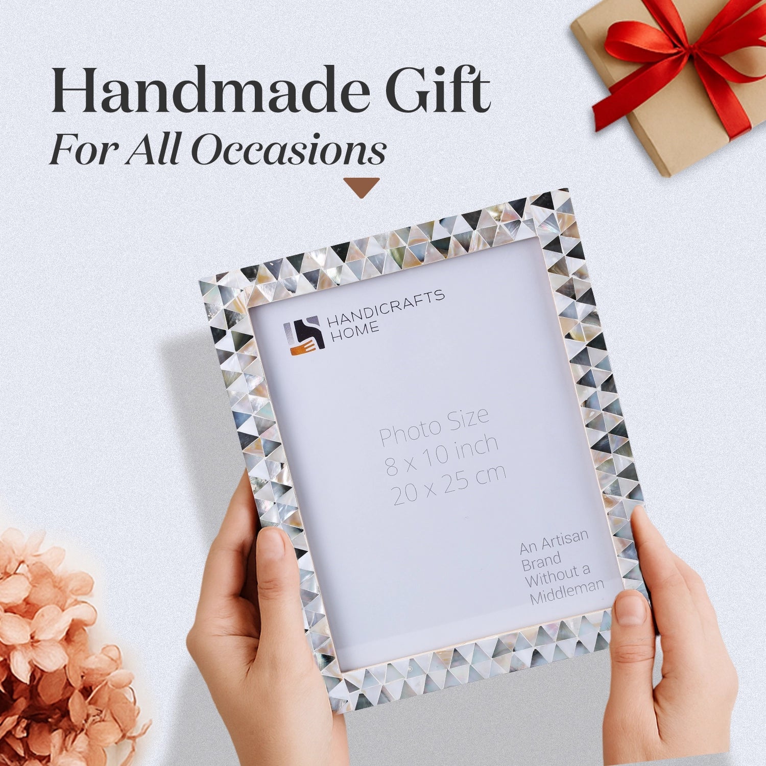 Picture Frames Pearlescent Abyss Collection Mother of Pearl White 3 Sizes