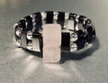 Paulina Handmade Rose Quartz and Hematite Expandable Ring