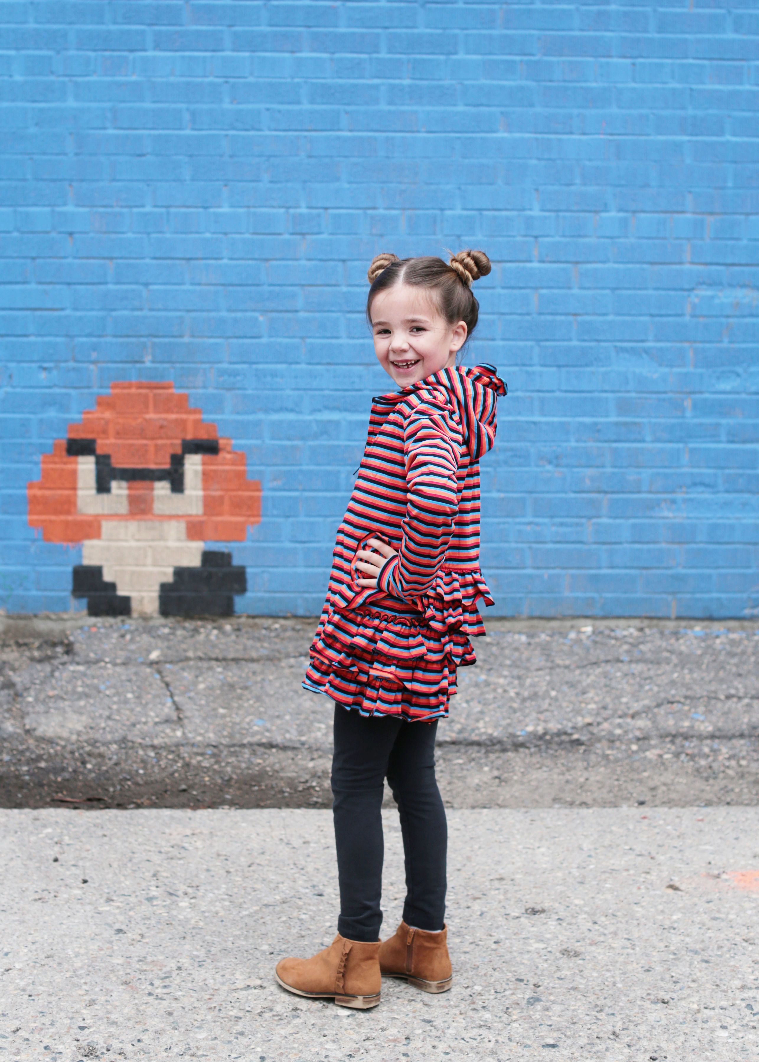 Rainbow Zipper Ruffled Hoodie Cardigan
