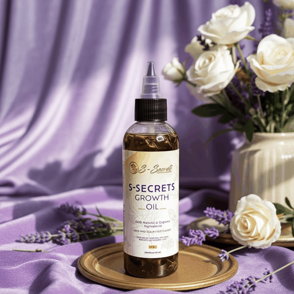 S-Secrets Scalp Stimulator Hair Growth Oil 4oz - Herbal Biotin & Essential Oils for All Hair Types