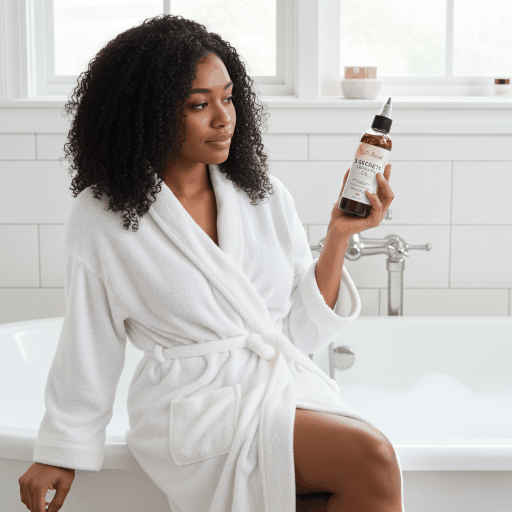 S-Secrets Scalp Stimulator Hair Growth Oil 4oz - Herbal Biotin & Essential Oils for All Hair Types
