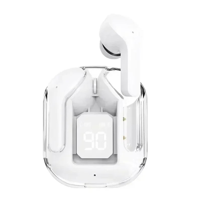 T2 Tws Wireless Bluetooth Headset Transparent Headphones ENC Power Digital Display Stereo Sound Earphones for All Smartphones