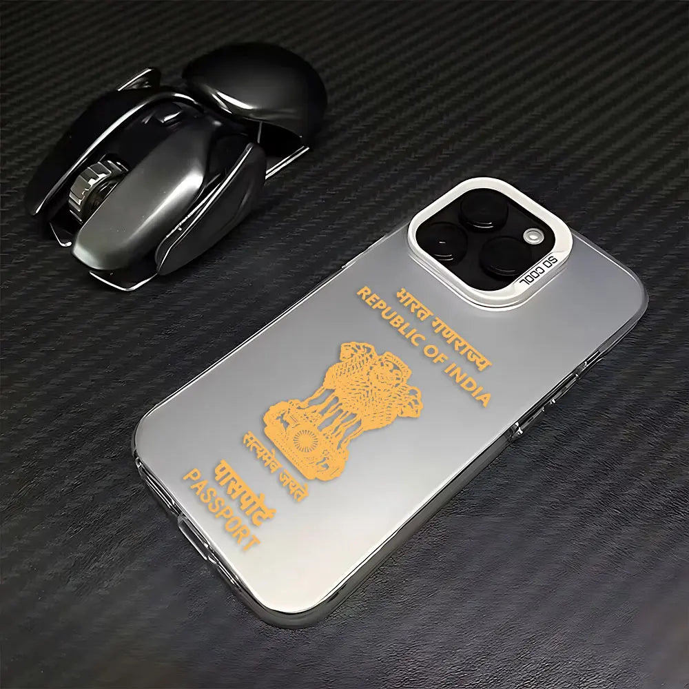 India Passport Phone Case For iPhone 16 15 14 13 12 11 Pro Max X XR XSMAX 8 7 Plus Candy Matte Shockproof Back Cover
