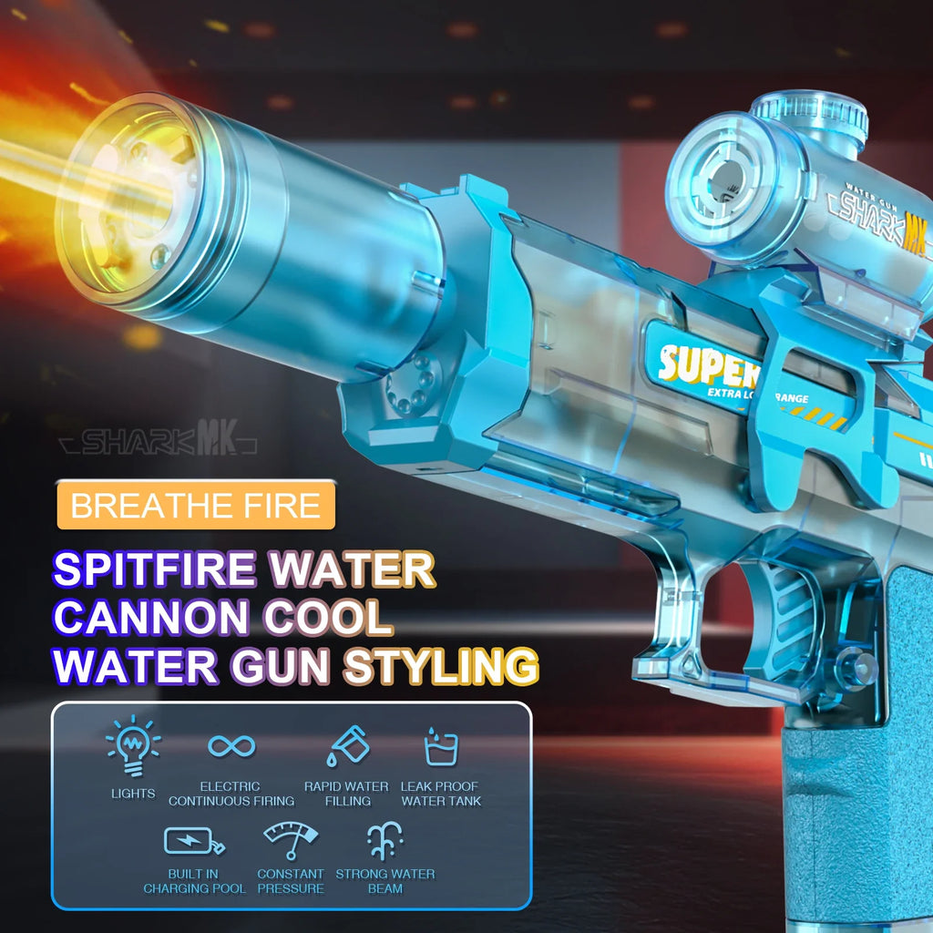 Summer New Ice Mouse Electric Water Gun Pistol Shooting Toy Full Automatic Shoot  Outdoor Toy For Children Boys Girl Adults Gift