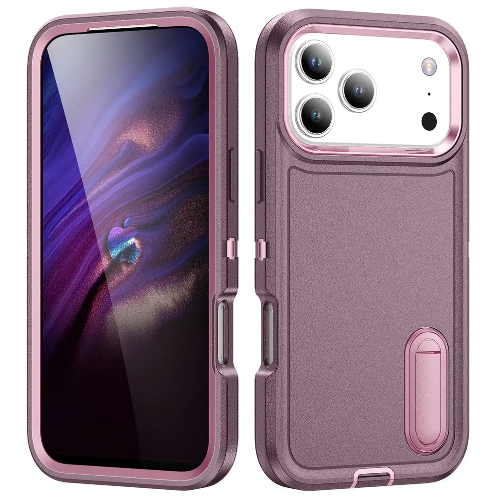 Case For iPhone 17 16 15 14 13 12 11 Pro Max XS Plus Heavy Duty Shockproof Anti-Scratch Rugged Protective with Kickstand Cover