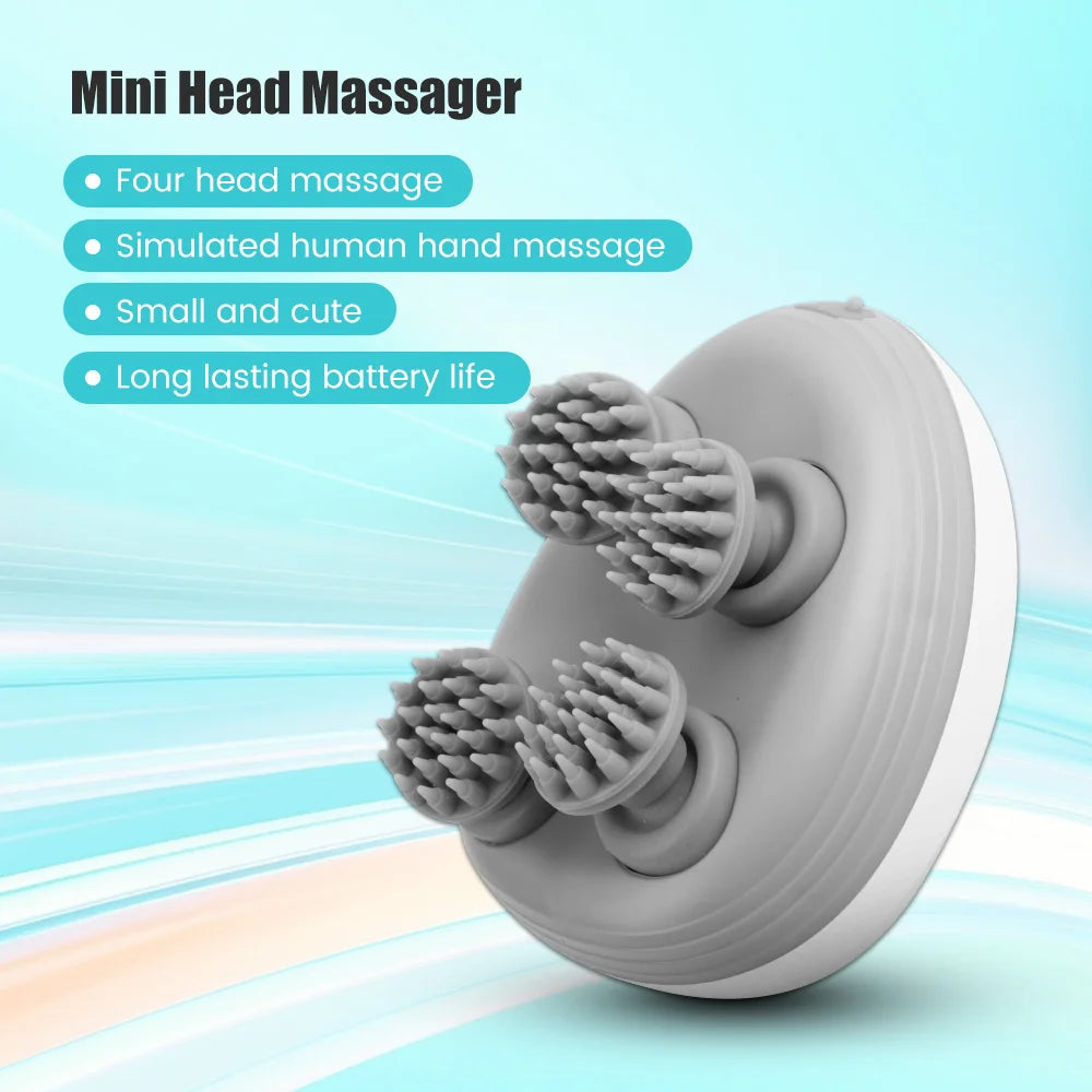 Electric Pet Claw Massager with 4 Kneading Heads – Deep Tissue Grooming & Relaxation for Cats and Small Pets