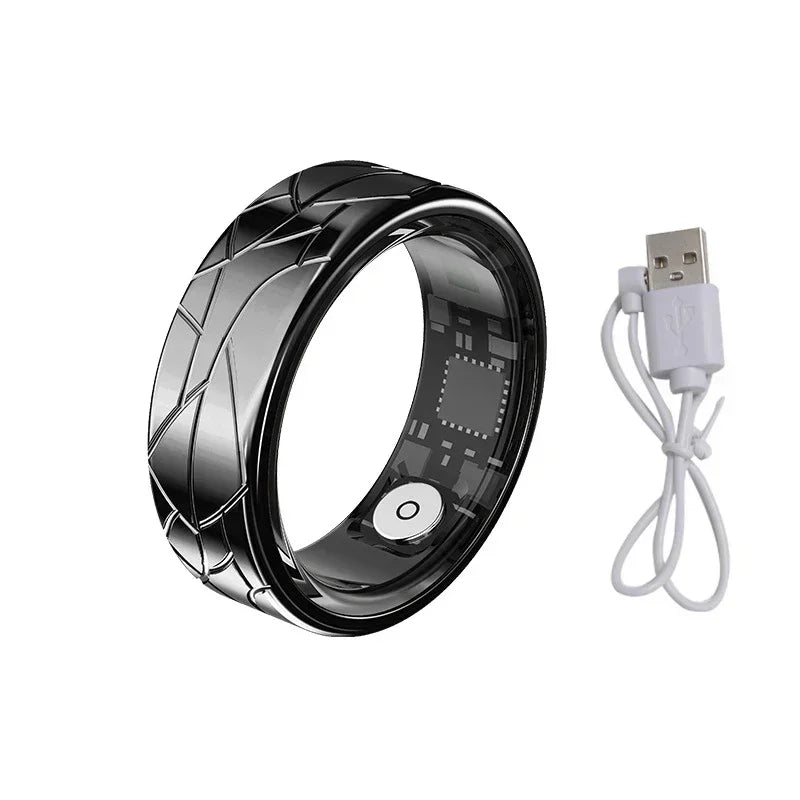 Smart Ring Women Health Tracker Heart Rate Blood Oxygen Photo Control Brush Tiktok Waterproof Multi-sport Modes Men Fitness Ring