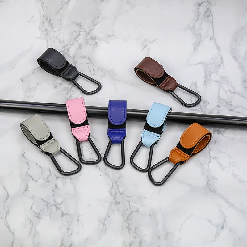 1 PCS PU Leather Baby Bag Stroller Hook 360 Degree Rotatable Multi Purpose Pram Hook Baby Stroller Accessories