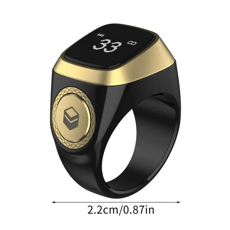 22/18mm Iqibla Smart Tasbih Tally Counter for Muslims Zikr Ring Digital Tasbeeh 5 Prayer Time Vibration Reminder Waterproof