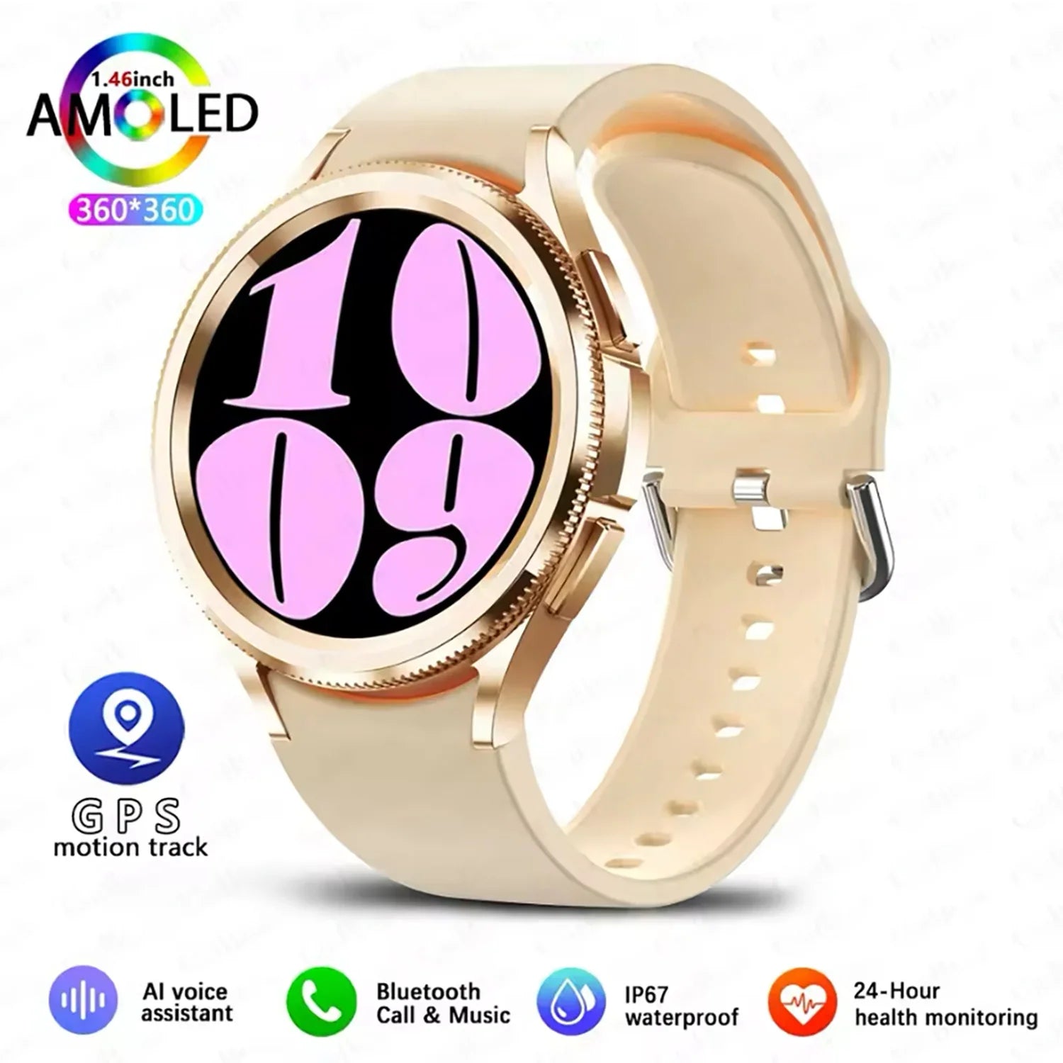 Watch 6 Classic Smart Watch Women For IOS Sports Mode Health Monitoring IP68 Waterproof Bluetooth Calling Smartwatch Men 2025New