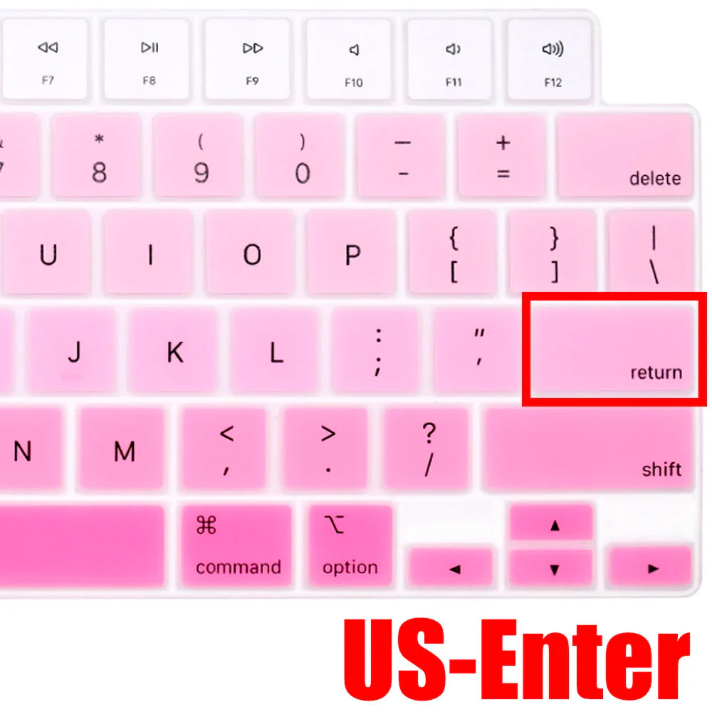 Ultra Thin Silicone Keyboard Cover Skin for MacBook Air & Pro 12/13/14/15/16inch A2991 A2992 A3113 A3114 A2179 A2338 A2681 A2941