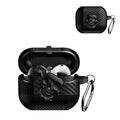 Lock Case For Samsung Galaxy Buds 3Pro with Keychain Funny TPU Cool Skull Carbon Fiber Protective Case For Samsung Galaxy Buds 3