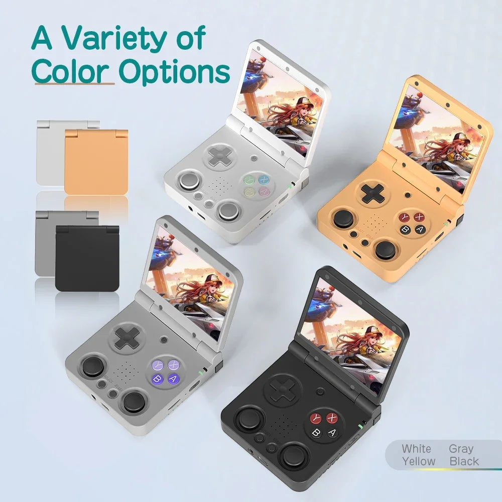 MIYOO Flip V2 Handheld Game Players 3.5''IPS Screen Linux System Onion OS Video Game Consoles Free Storage Bag Gamer Gift Gaming