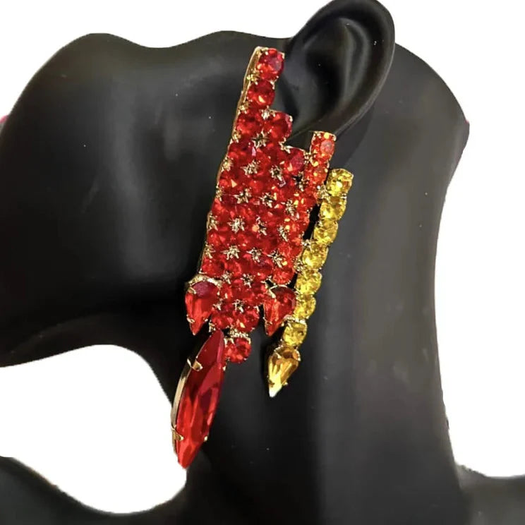 Rhinestone V-Neck Chain Necklace