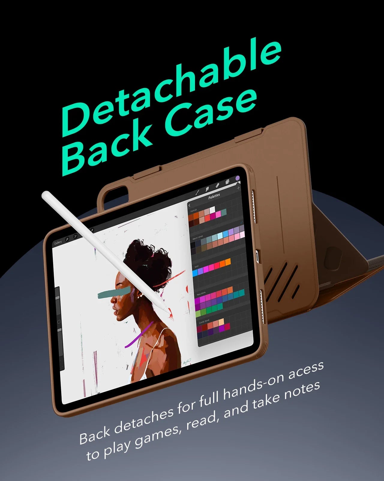 ESR for iPad Air 13 Case M2(2024) iPad iPad Air 4/5/Air 11 inch Case (2022/2020) Removable Magnetic Cover 9 Standing Angles