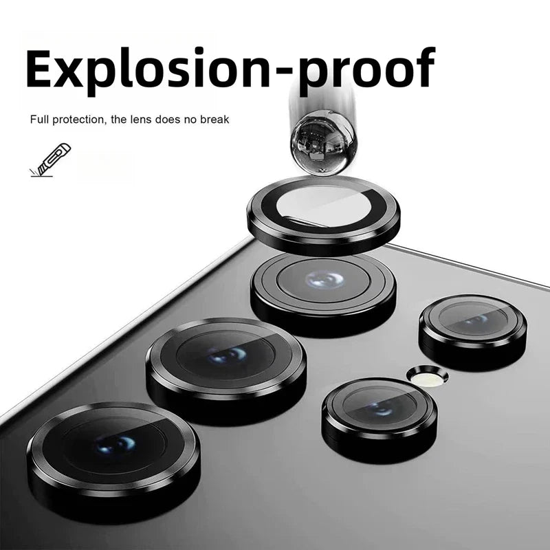 Metal Camera Protector For Samsung Galaxy S24 Ultra S24+ s24plus Alloy Ring lens Glass For Galaxy S24ultra Cap