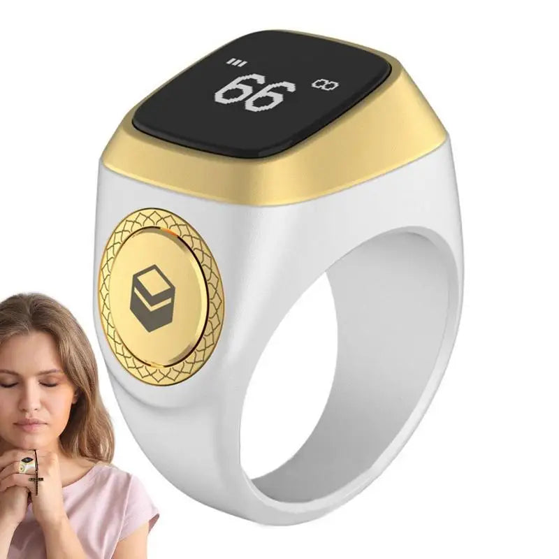 22/18mm Iqibla Smart Tasbih Tally Counter for Muslims Zikr Ring Digital Tasbeeh 5 Prayer Time Vibration Reminder Waterproof