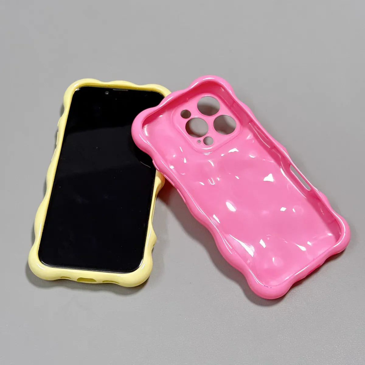 Fashion Meteorite Wave Bubble Silicone Phone Case For iPhone 16 15 Plus 14 13 12 11 Pro Max Luxury Wavy Candy Shockproof Cover