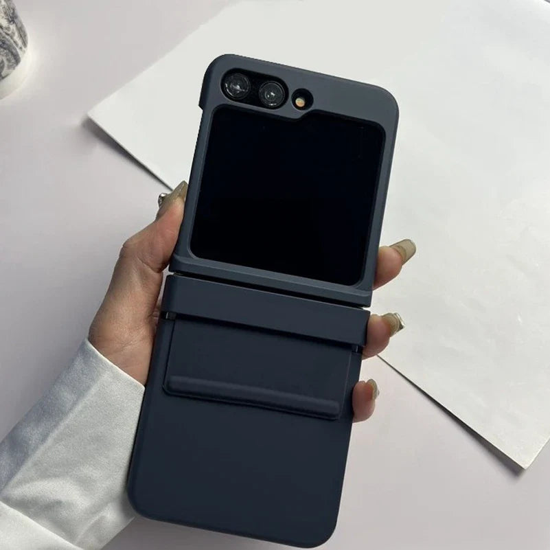 For Samsung Z Flip 6 Official Case Elastic Strap Hinge Protection Slim Matte PC Cover for Samsung Galaxy Z Flip 6 5 4 3 ZFlip5