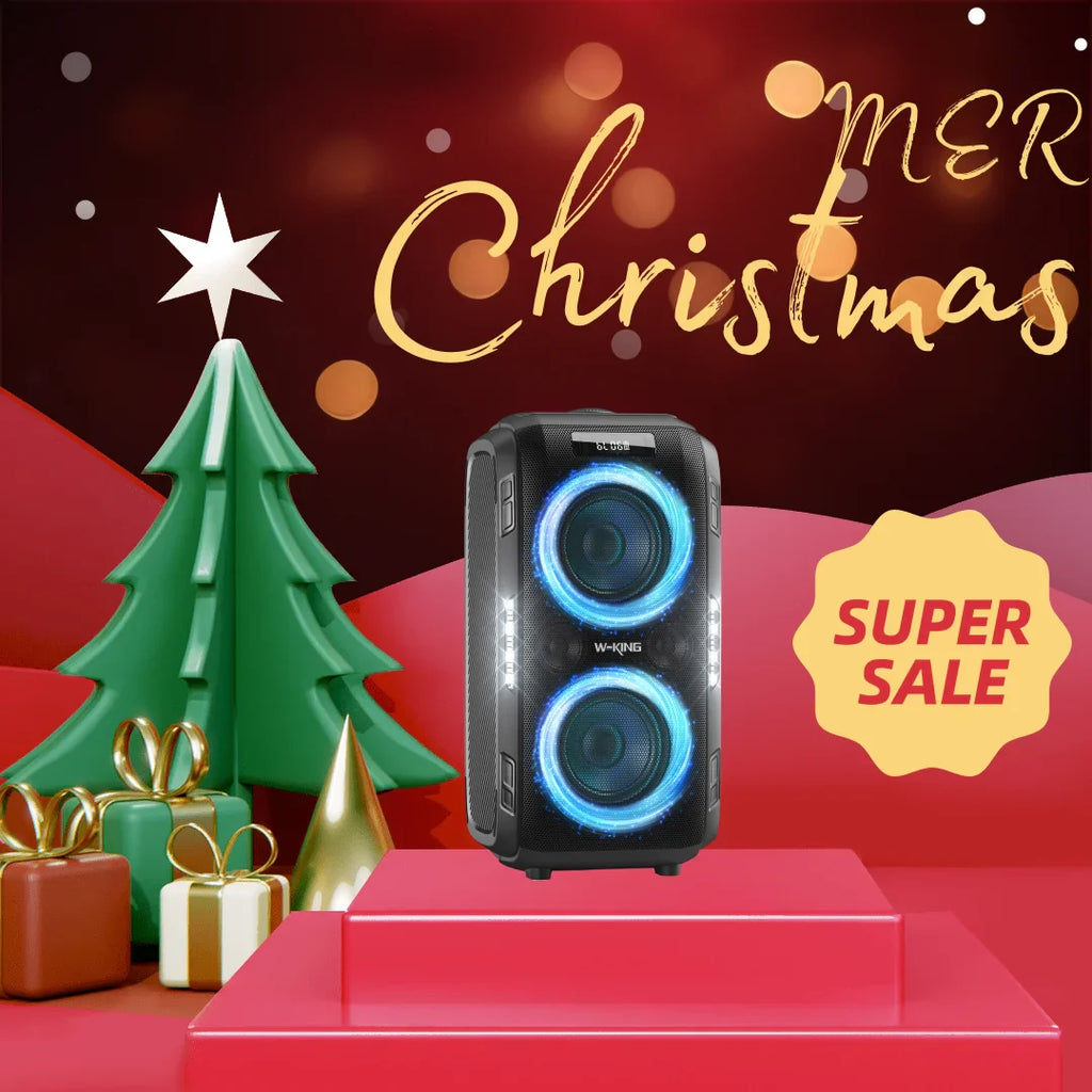 W-KING 250W PEAK Large Bluetooth Speaker Loudest/Massive 120dB/12 Custom Bass, V5.3 Big Party Boombox Portable Speaker Wireless