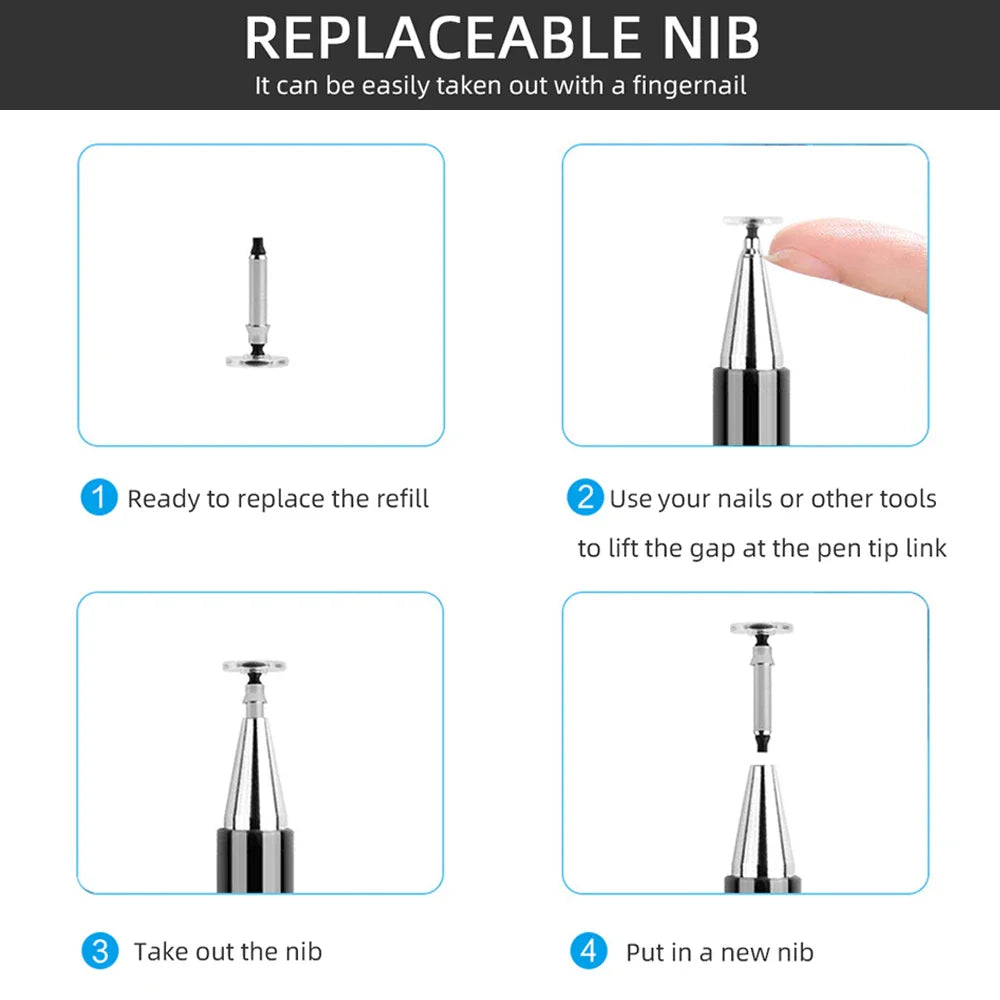 3 in 1 Stylus Pen For iOS Android Touch Pen Drawing Capacitive Pencil For iPad Samsung Xiaomi Tablet Smart phone