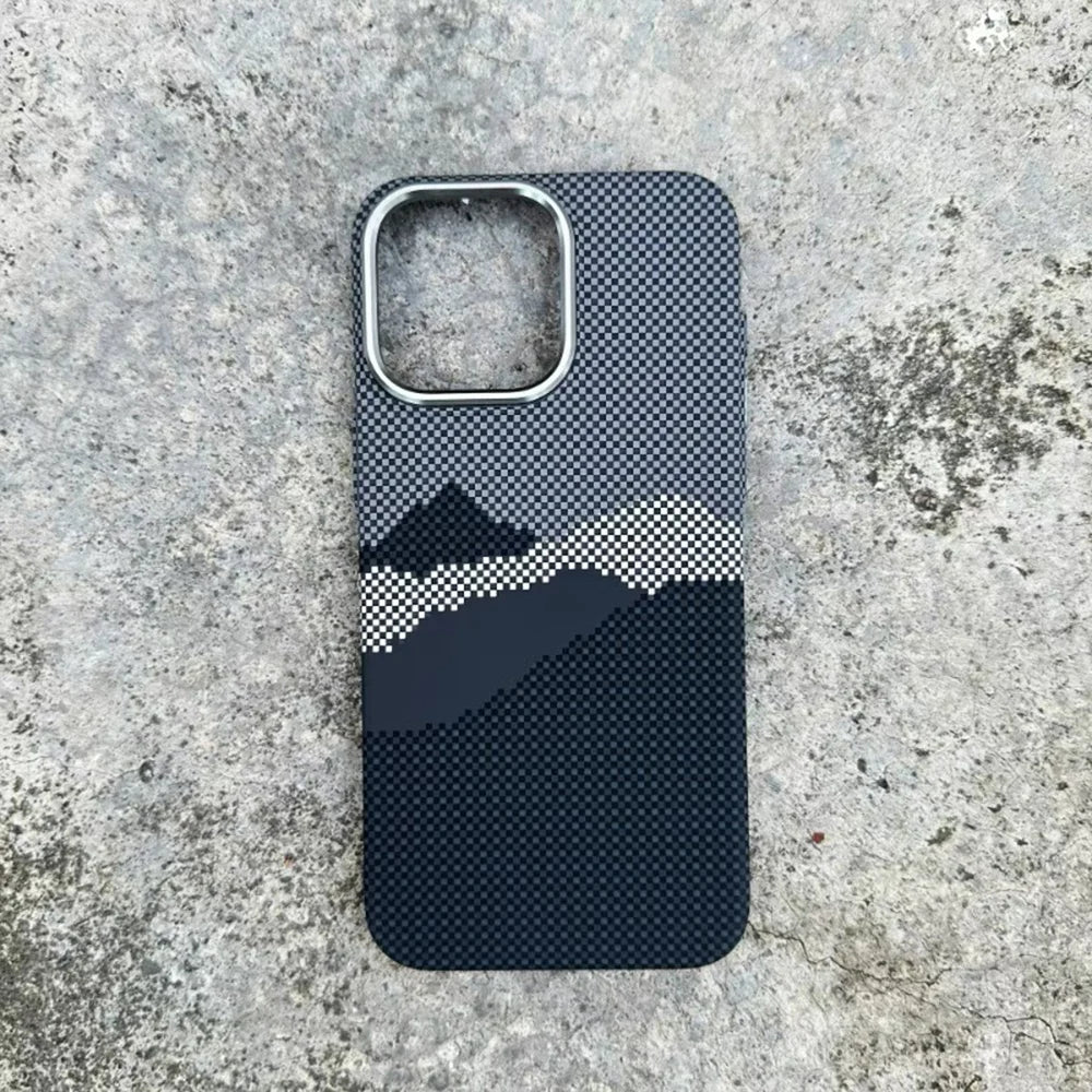 Colourful Kevlar Pattern For Magsafe Magnetic Phone Case For iPhone 16 15 11 12 13 14 Pro Max Luxury Wireless Charge Matte Cover