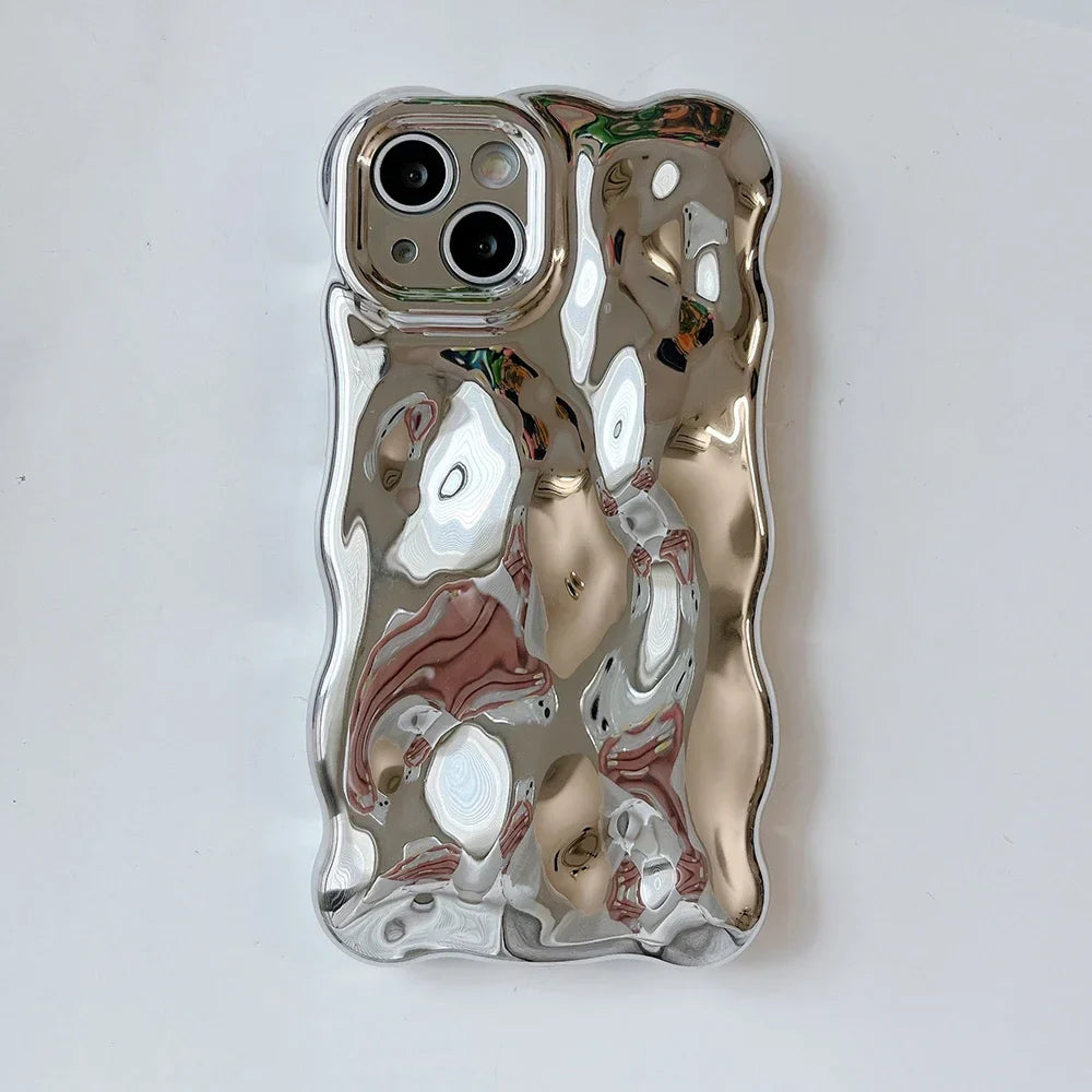 Qianliyao 3D Bubble Wave Pattern Phone Case For iPhone 16 15 14 13 12 11 Pro Max 14promax 14pro Soft Shockproof Back Cover